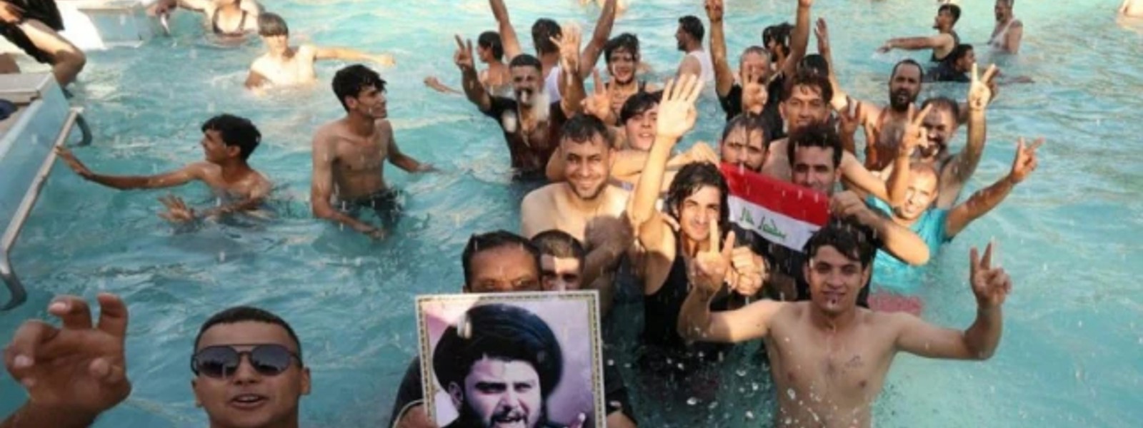 Sadr's fighters seized the pool of the Iraqi presidential palace