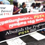 ත්‍රස්ත පනත ඉරා දමන්නැයි මහජනයා ආණ්ඩුව බල කරයි !